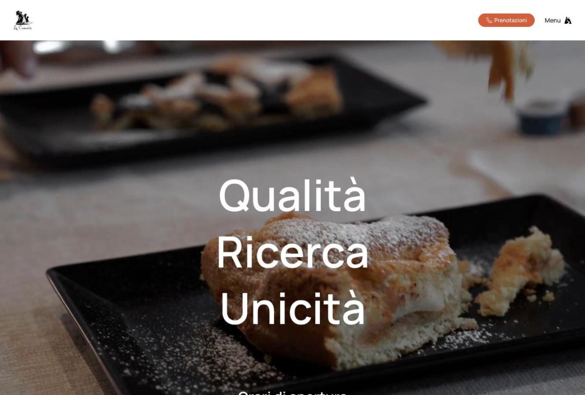 Sito web Ristorante La Cascata realizzato da Tastiere Digitali