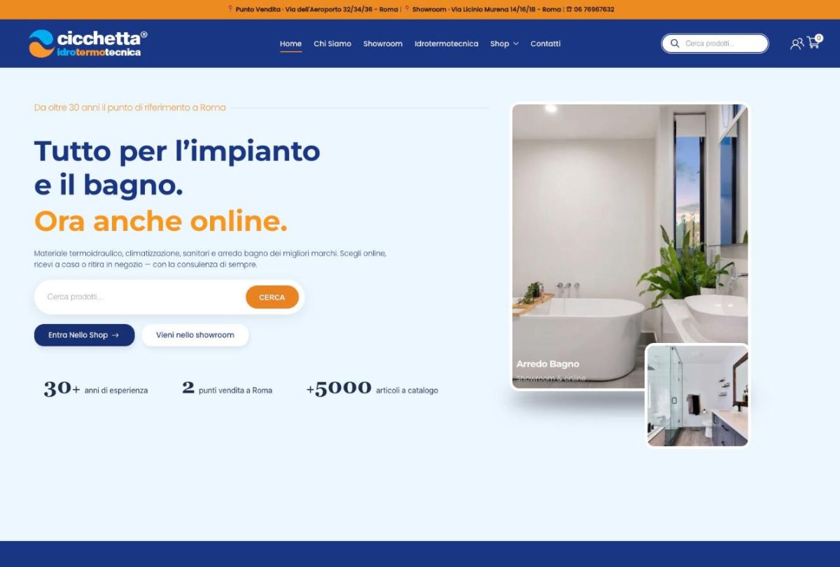 Sito web Cicchetta realizzato da Tastiere Digitali