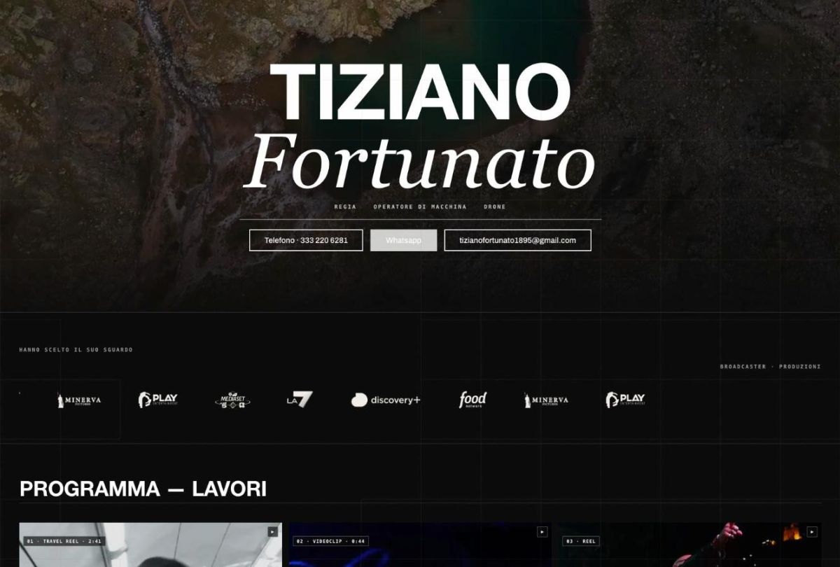 Sito web Tiziano Fortunato realizzato da Tastiere Digitali