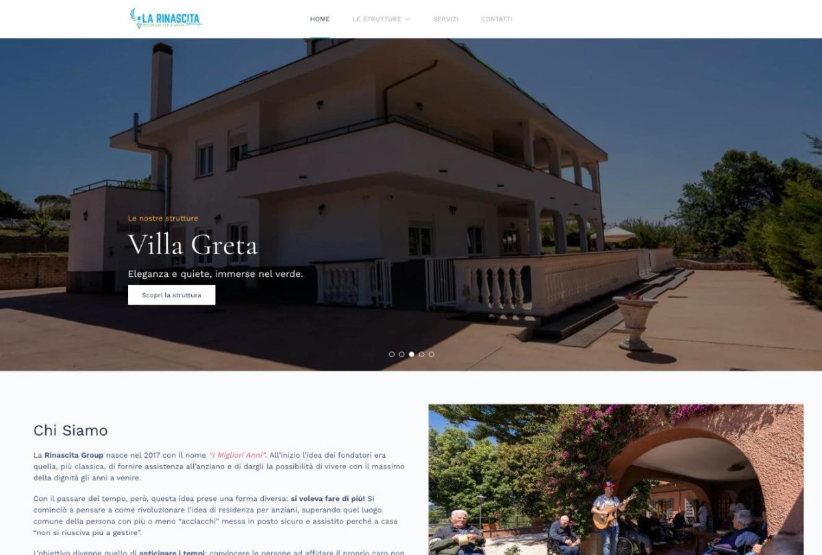 Sito web La Rinascita Group realizzato da Tastiere Digitali