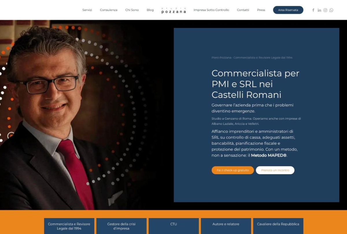 Sito web Studio Pozzana realizzato da Tastiere Digitali